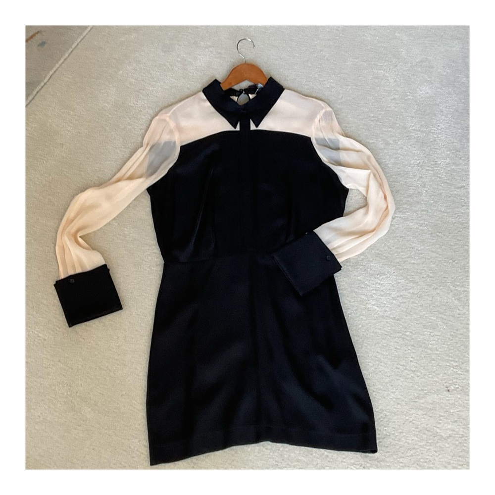Elegant Black and Cream Dress